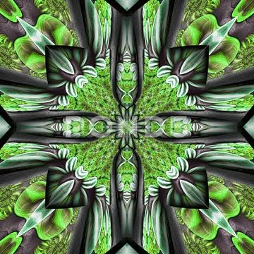 3D render plastic fractal background tile Stock Illustration