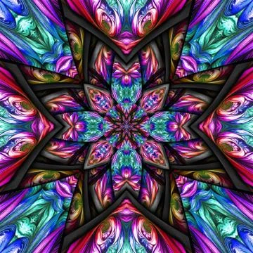 3D render plastic fractal background tile Stock Illustration