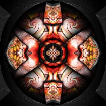 3D render plastic fractal background tile Stock Illustration