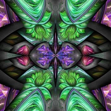 3D render plastic fractal background tile Stock Illustration