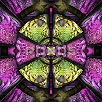 3D render plastic fractal background tile Stock Illustration