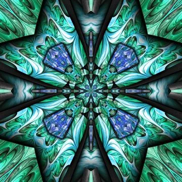 3D render plastic fractal background tile Illustrazione stock