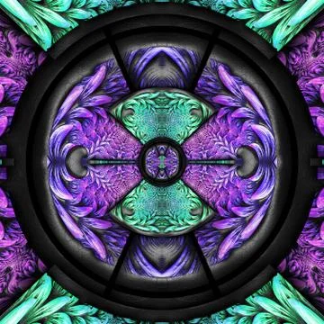 3D render plastic fractal background tile Illustrazione stock