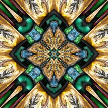 3D render plastic fractal background tile Stock Illustration