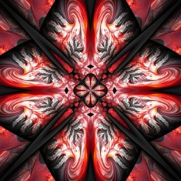 3D render plastic fractal background tile Stock Illustration