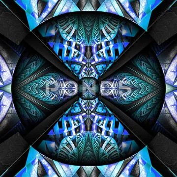 3D render plastic fractal background tile Stock Illustration