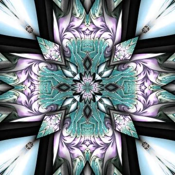 3D render plastic fractal background tile Stock Illustration