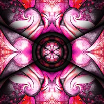 3D render plastic fractal background tile Stock Illustration