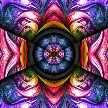 3D render plastic fractal background tile Stock-Illustration