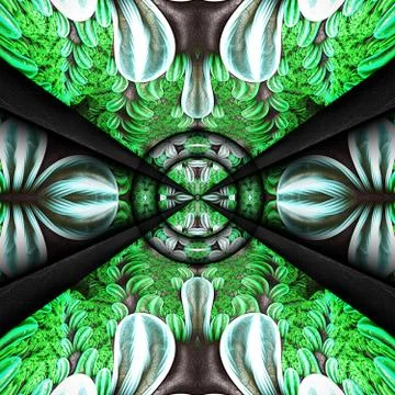 3D render plastic fractal background tile Stock Illustration