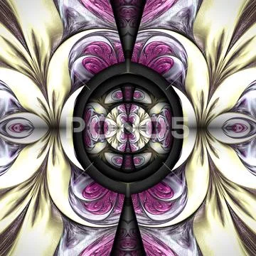 3D render plastic fractal background tile Stock Illustration