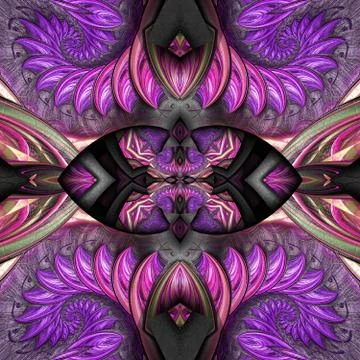 3D render plastic fractal background tile Stock Illustration