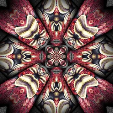 3D render plastic fractal background tile Stock Illustration