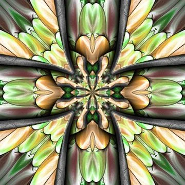 3D render plastic fractal background tile Illustrazione stock