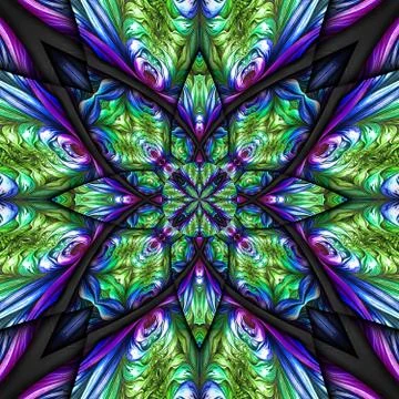 3D render plastic fractal background tile Illustrazione stock