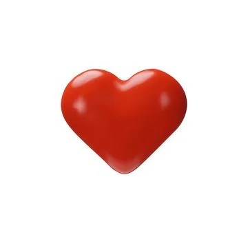 3D render plastic heart Stock Illustration