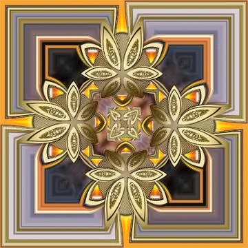 3D render plastic ornament background tile Stock Illustration