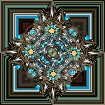 3D render plastic ornament background tile Illustrazione stock