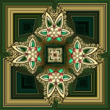 3D render plastic ornament background tile Stock Illustration