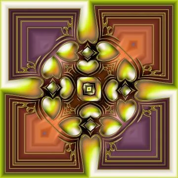 3D render plastic ornament background tile Stock Illustration