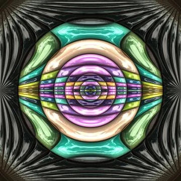 3D render plastic puffs background tile Stock Illustration