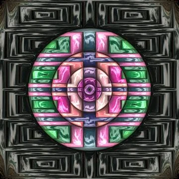 3D render plastic puffs background tile Stock Illustration