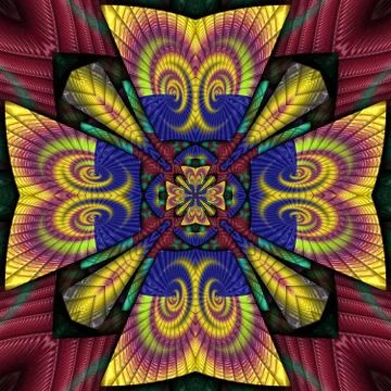 3D render of plastic puffs background tile Illustrazione stock