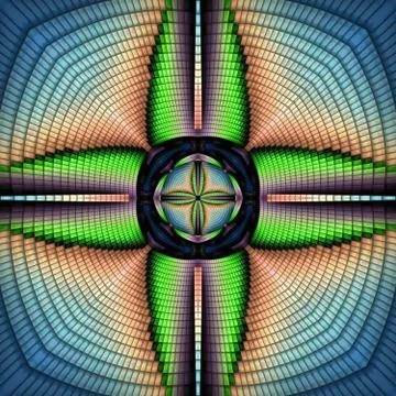 3D render of plastic puffs background tile Stock Illustration