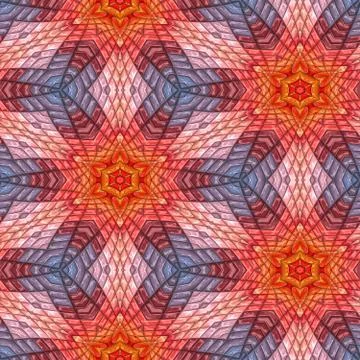 3D render plastic puffs kaleidoscope tile Stock Illustration