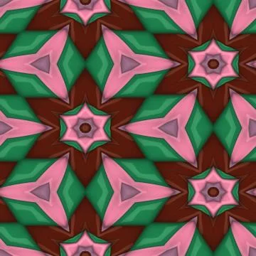 3D render plastic puffs kaleidoscope tile Stock Illustration