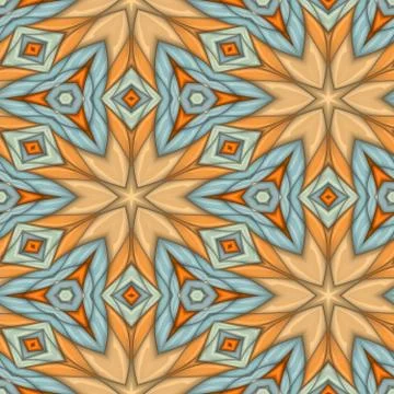 3D render plastic puffs kaleidoscope tile Stock Illustration