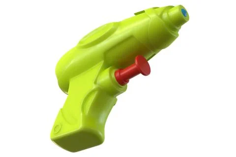 3D render of plastic water pistol isolated on a white background Stock Illustration