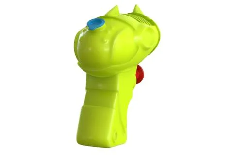 3D render of plastic water pistol isolated on a white background Stock Illustration