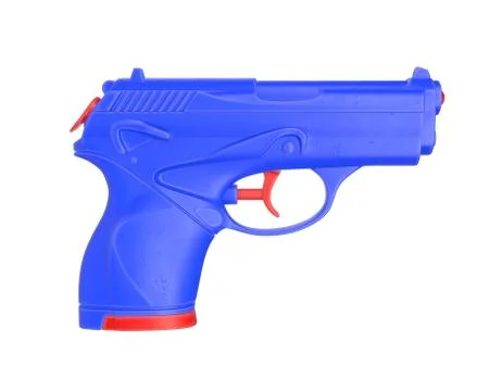 3D render of plastic water pistol isolated on white Stock Illustration