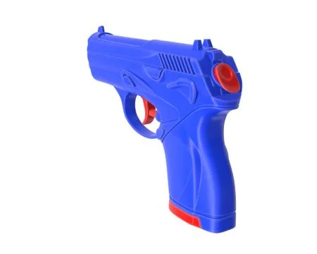 3D render of plastic water pistol isolated on white Stock Illustration