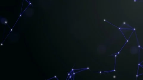 3D render plexus background. Technology and connection theme. Bright dots are Stock Footage 105670385