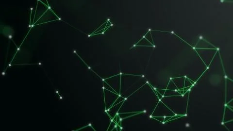 3d render plexus like background. Technology and connection theme. Bright dots Stock Illustration