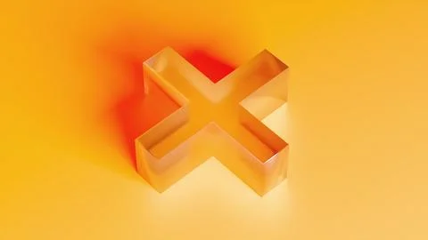 3d render Plus sign Stock Illustration