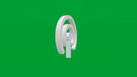 3D render of podcast icon on chroma key green screen background Stock Footage 335459516