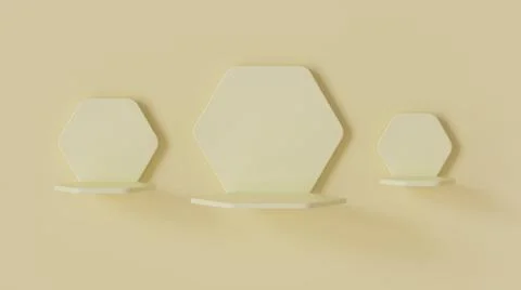 3D render. podium, pedestal, base stand on pastel background, Mockup natural eco Stock Illustration