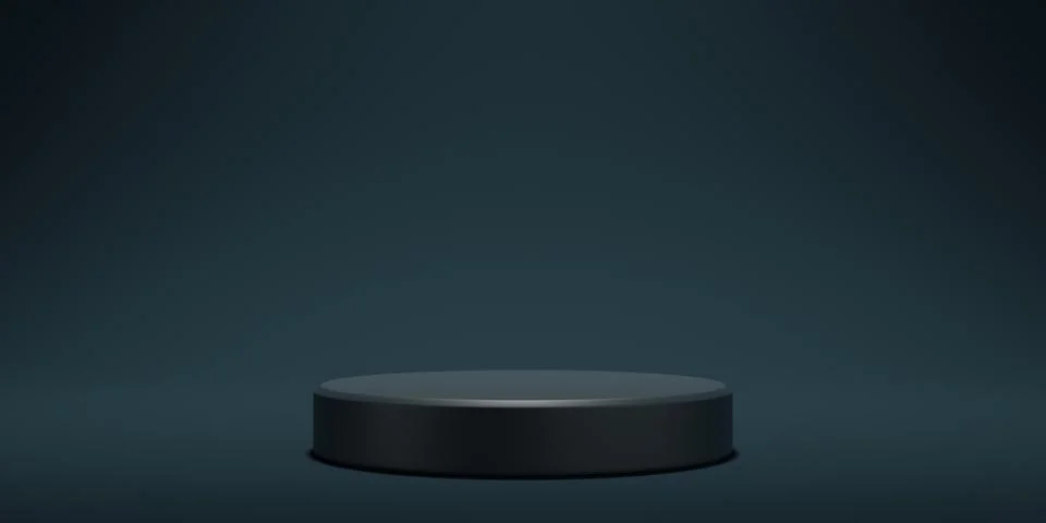 3d render podium platform grey background Stock-Illustration