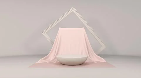 3D Render :  podium platform mock up scene for display  product or object. Stock Illustration