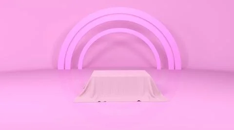 3D Render :  podium platform mock up scene for display  product or object. Stock Illustration