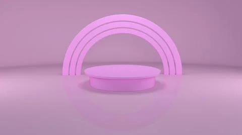 3D Render :  podium platform mock up scene for display  product or object. Stock Illustration