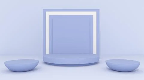 3D Render :  podium platform mock up scene for display  product or object. Stock Illustration