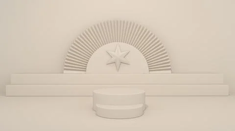 3D Render :  podium platform mock up scene for display  product or object. Stock Illustration