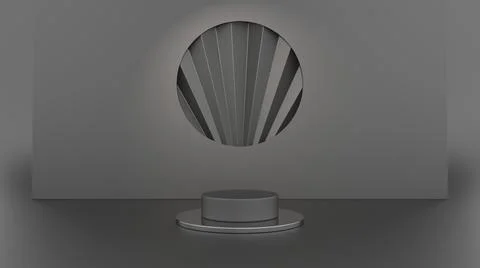 3D Render :  podium platform mock up scene for display  product or object. Stock Illustration