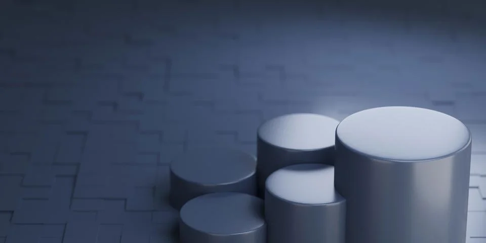 3d render podium , platform studio disply scene with spotlight.  showcase sce Stock Illustration