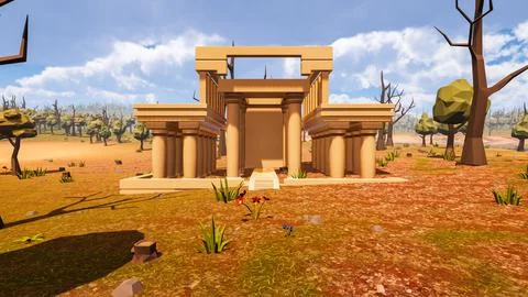 3D Render Polygon Background to ecology and sustainable development, enviro.. Illustrazione stock