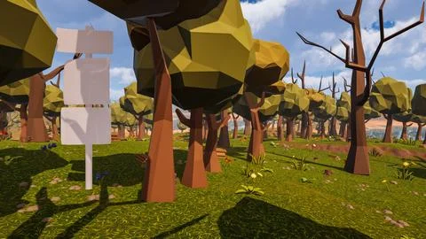 3D Render Polygon Background to ecology and sustainable development, enviro.. Illustrazione stock